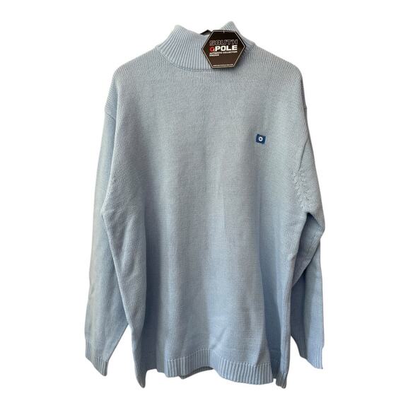 South Pole Vintage NWT Mens Sweater Size Medium Light Blue Oversized  Deadstock - Picture 1 of 4